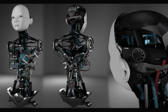 robot androide 3d maya